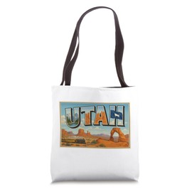 Utah 50s Vintage Retro Travel Souvenir Poster Art Graphic Tote Bag