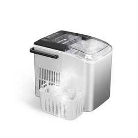 Maine Bullet Ice Maker, Counter Top Ice Maker with Portable Carrying Handle, 33 lb/24H Portable Ice Maker Suitable for Home, Office, Kitchen, RV, 9 Cubes Ready in 7-8 Mins