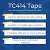 TapeCase TC414 0.375" X 72YD Yellow - UPVC, Yellow Bag