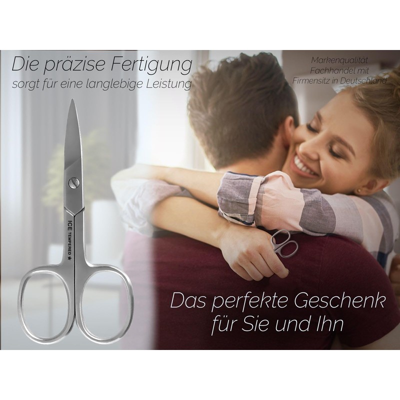 Professional Nail Scissors Left-Handed - Stainless Steel - Curved Sharp