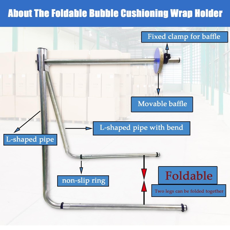 Foldable Bubble Cushioning Wrap Holder Bubble Packing Wrap for Moving