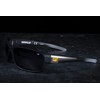 Caterpillar Men's Sensor Polarized Sunglasses Rectangular, Matte Black, 62 mm