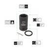 Kielder KWT-125-PO3 1/2" Mid-Size 21mm Scaffolding Impact Sockets (52mm Long)