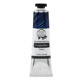 Tusc & Pine Artist Oil Paint - Prussian Blue, 40 ml, Non-Yellowing, Rich & Creamy Consistency, Maximum Pigment Load, Small Batch Milled Oil Paints Made in The USA for Professional Artists