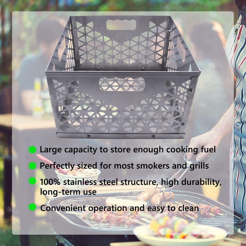 Foedo 12 Inch Charcoal Firebox Basket for Oklahoma Joe's Offset