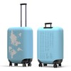 Pikkii Medium Suitcase Cover with World Map, Track Your Travels,