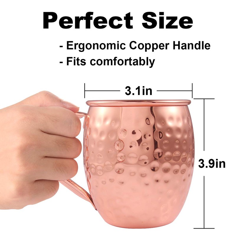 Moscow Mule - Juego de 4 tazas de cobre para