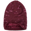 Compagno Women's Winter Hat with Sequins Warm Lined Beanie Knitted