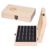 20 Grid Coin Collection Box Wooden Coin Protection Storage Box