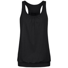 YOFIBRANT Tops to Hide Belly for Women Black Loose Fit Sleeveless Cami Top Round Collar Basic Gym Blouse Clothing Fat Girls Plain Running Activewear Black 2X-Large