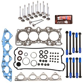 Evergreen HSHBIEV4030GC Head Gasket Set Head Bolts Intake Exhaust Valves Compatible With Honda CR-V 2.0L B20B4 B20Z2 DOHC 16V