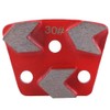 3PCS Trapezoid Diamond Floor Grinding Pad Disc #30 Grit Metal
