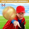 MiniInflat 24 Pack Gold Autograph Baseballs 9 Inch Blank Baseballs