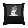 Anime Boy with Mask - Stylish Character Design Throw Pillow