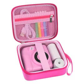 PAIYULE Children's Camera Bag for CalineGam for HiMont for Greenkinder for Hangrui Children's Camera Instant Camera Digital Video Cameras Bag for Girls Camera and Print Paper (Box Only), red, simple