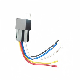 Losato JD1914 12V 40A 5-Piece Automotive 5-pin SPDT Relay with Harness Receptacle (Interlocking Harness Receptacle Holder), 5-pin Relay Connector, 40A Relay for Cars and Trucks.