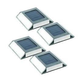Nature Power 21072 Powered LED, Stainless Steel, 4-Pack Solar Pathway Lights