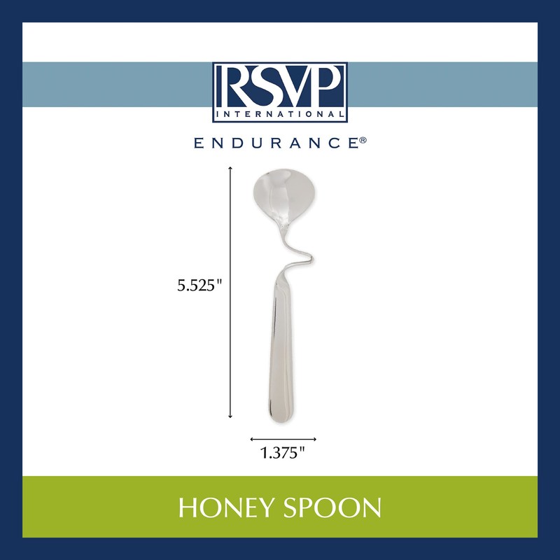 RSVP International Endurance Honey Dipper Spoon Collection Durable 18/8 Stainless