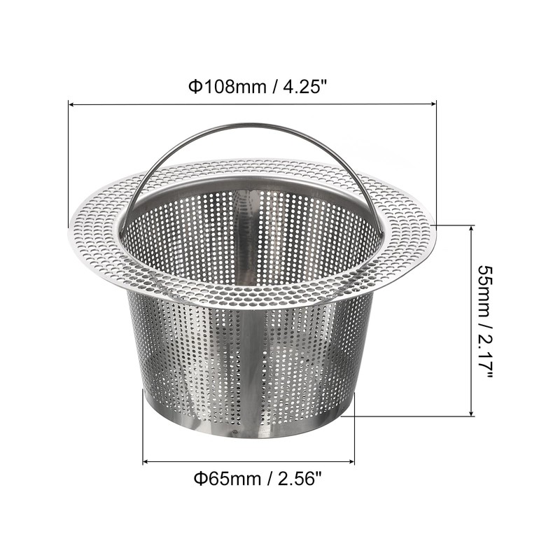 uxcell Kitchen Sink Drain, Stainless Steel Kitchen Sink Strainer with