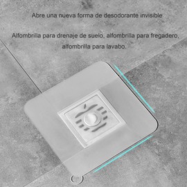 SNORF Tapón de Silicona para Desagüe de Suelo, 3 Pcs Tapa Coladera Cuadrada Alfombrilla Antiolores, Cubierta Desodorizante de Alcantarillado Drenaje de Piso Regadera Anti olor Regadera Olor Cucarachas