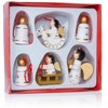 BRUBAKER 6-teiliges Set Christbaum Anhänger Engel und Weihnachtsglocken - Natürlicher