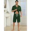 Veseacky Mens Pajamas Set Short Sleeve Soft Button Down Sleepwear