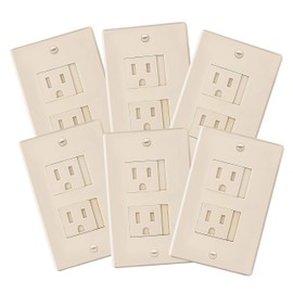 Self-Closing 2 Screw Outlet Covers (Beige) by Safety Innovations