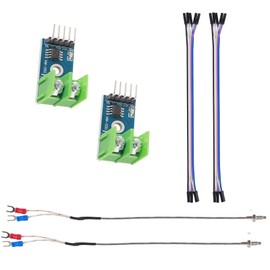 2pcs MAX6675 Module K Type Thermocouple Temperature Sensor DC 3-5V Thermocouple Sensor Set with Cable Screw Test Temperature Degree Module