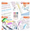 Coollooda Curve Pen, Highlighter Pen (Set of 8) Water-Based Pen,