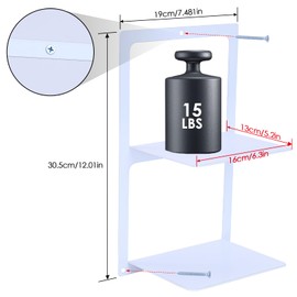 Iswabard Invisible Book Shelf Floating Book Shelves for Wall 2-Pack Wall Mounted Bookshelf, White Metal Vertical Bookshelf, Spine Bookshelf for Home, Living Room, Office,A Style,White