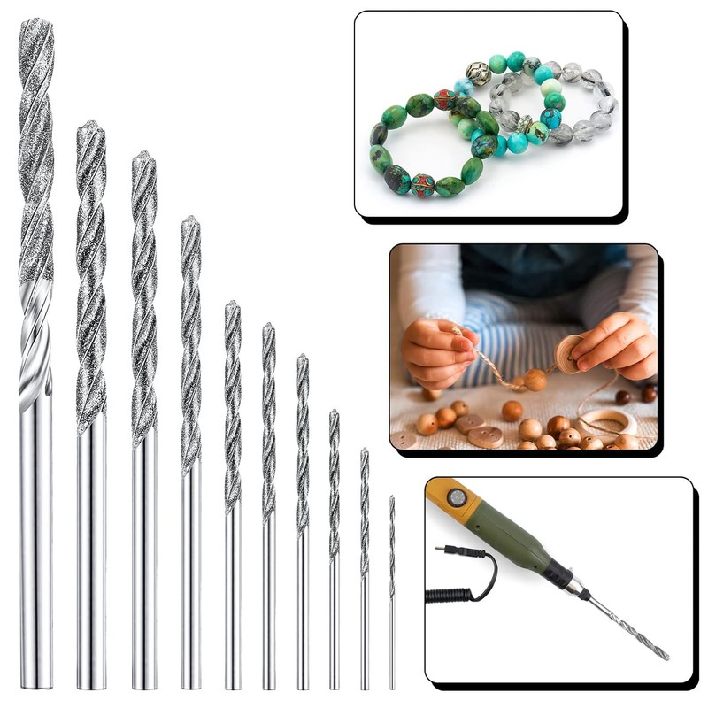 Honoson 20 Pieces Diamond Drill Bits Set for Stone Twist