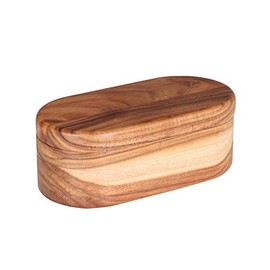 Dulton K20-0158 Wood Cheese Grater with Lid Height 2.4 x Width 6.4 x Depth 3.2 inches (60 x 163 x 82 mm), Acacia Series ACACIA WOOD CHEESE GRATER WITH LID