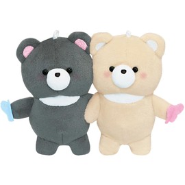 Klux 115964 Key Chain, Nikonui, Set of 2, Match, Chickpes Stick with Magnets, Bear Plush Toy