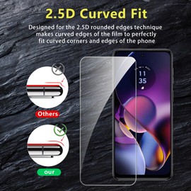Pack of 3 Screen Protectors Compatible with Motorola Moto G54 5G/G14 5G, 9H Hardness Tempered Glass, Anti-Scratch, Anti-Oil, Anti-Bubble, Easy Installation