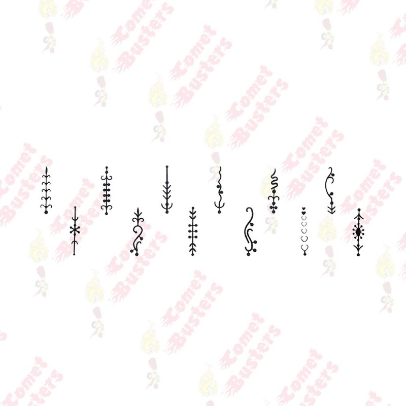 Comet Busters Beautiful Fancy Black Bindis