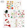 150 PCS Christmas Window Clings Santa Claus Snowman Decals for