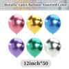 Party Balloons 12inch 50pcs Assorted Color Metallic Latex Balloons Birthday
