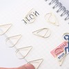 Metal Gold Paper Clips 100Pieces Small Paperclips Office Cute Drop-Shaped