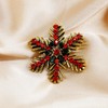 EMEGCY Red Snowflake Brooch for Women Christmas Snowflake Brooch Pin
