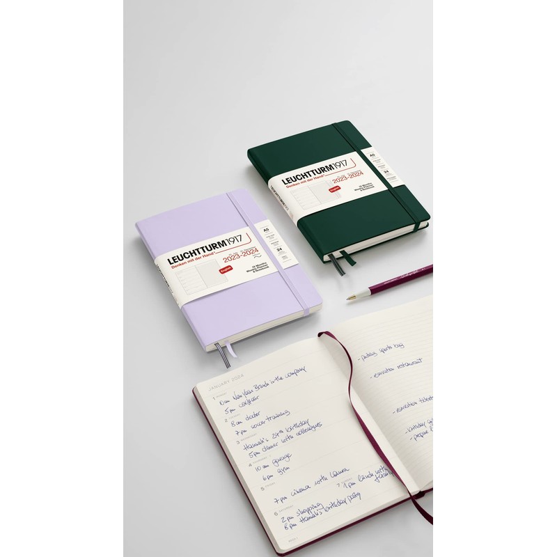 LEUCHTTURM1917 367860 Weekly Planner & Notebook Softcover Medium (A5) 2024,