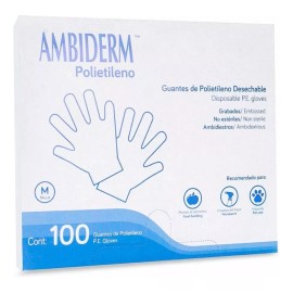 Ambiderm Guante De Polietileno Desechable M 100pz