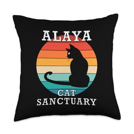 Alaya Cat Sanctuary Group Family Reunion Name Throw Pillow