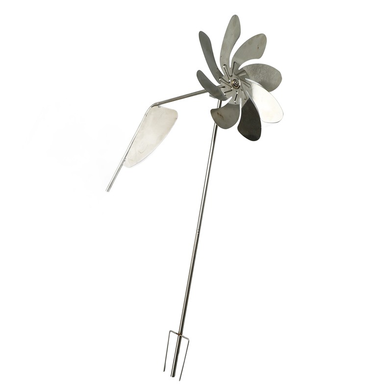 Metal Windmill 360 Degree Rotation Rustproof Waterproof Decorative Stake Wind