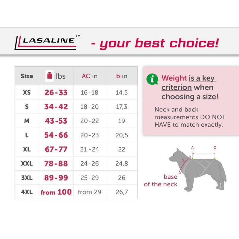 LASALINE XBack Dog Harness - Bikejoring, Dog Pull, Ski Joring