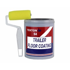 Trailer Floor Coating Protects Trailer Floors, Ramps and Walls (Black, 1 Quart Includes 3" Roller) Non Skid Paint