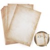 LATERN 50 Sheets Writing Paper Vintage, A4 Double-Sided Printed Format