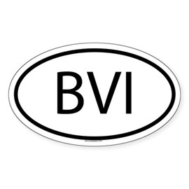 CafePress BVI Oval Sticker Oval Car Bumper Sticker