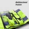 HYCOPROT Hi Vis Viz High Visibility Mesh Reflective Safety Vest