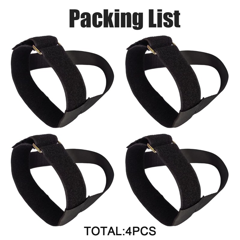 4PCS Leg Exerciser Machine Pedal Straps, Leg Exerciser Traction Straps,Adults
