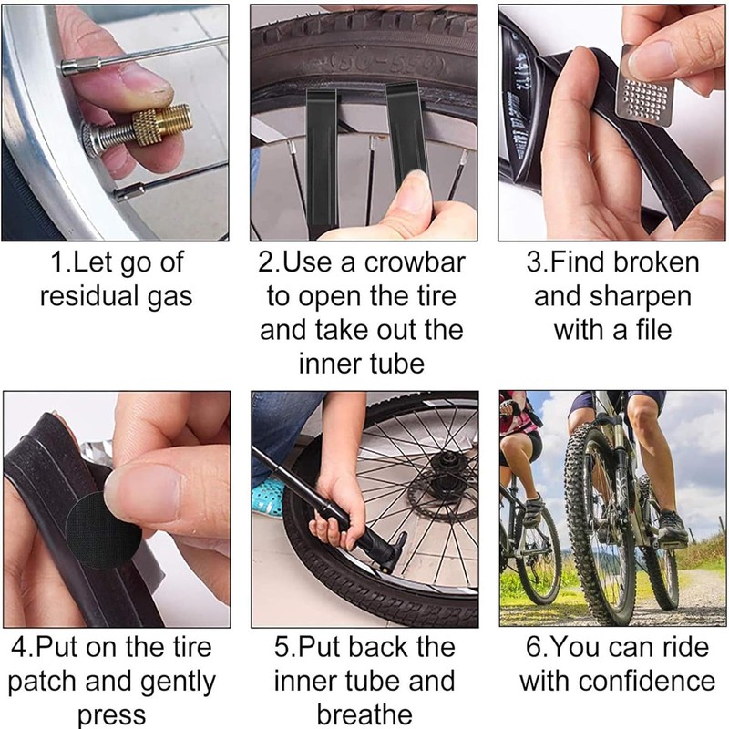 Eowppue Bike Repair Tool Set, 16-in-1 Multi-Function Mechanic Kit with